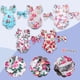 thumbnail image 3 of Body Para Bebé, Conjunto De Canastilla, Mono Sin Mangas Para Niño Pequeño, Diadema Con Estampado De Flores, Ropa De Dos Piezas Para Niños, Blanco Odeerbi  LM103-5600, 3 of 3