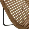 thumbnail image 5 of DecMode Teak Wood Indoor Outdoor Chaise Lounge, Brown, 5 of 14