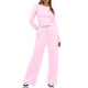 thumbnail image 2 of Conjuntos de 2 Piezas para Mujer, Conjuntos de Otoño, Chándales de Larga y Pierna , Conjuntos Casuales para Estar en Casa, Conjuntos A Juego. Rosa XS, 2 of 7