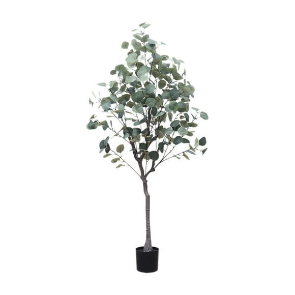 Cherish Faux Eucalyptus Tree 4ft - Indoor/Outdoor Decoration with Sturdy Planter