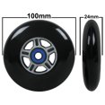 thumbnail image 3 of Replacement Scooter Wheels with Abec 7 Bearings 100mm Black Wheel 2-Pack for Razor, 3 of 5