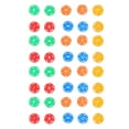 thumbnail image 1 of Dados translúcidos de colores, 40 unidades de dados de colores transparentes de 12 caras, juego de dados de grado profesional, 1 of 8