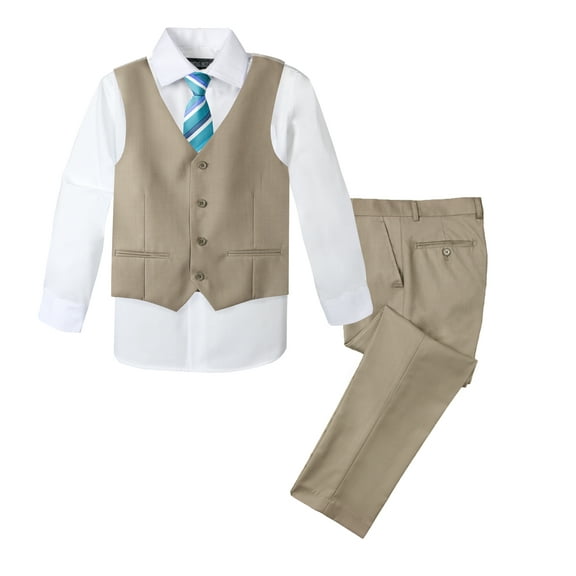 Spring Notion Boys' Formal 4-Piece Set, Tan