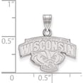 thumbnail image 2 of Sterling Silver Rh-Plated Logoart University Of Wisconsin Small Pendant (19 X 20) Made In United States ss075uwi, 2 of 5