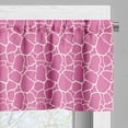 thumbnail image 3 of Ambesonne Hot Pink Valance Pack of 2, Abstract Giraffe Skin, 54"X18", White Pink, 3 of 5
