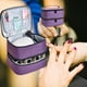 thumbnail image 3 of Organizador de bolsa de almacenamiento de uñas Desmontable 30 Caja de almacenamiento con forro de rejilla Neceser Violeta Zulema Estuche de transporte de esmalte de uñas, 3 of 8