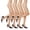 4 Nude, variant on Women's Sheer Tights - 20D Control Top Pantyhose with Reinforced Toes, 3 Pairs, Black, M