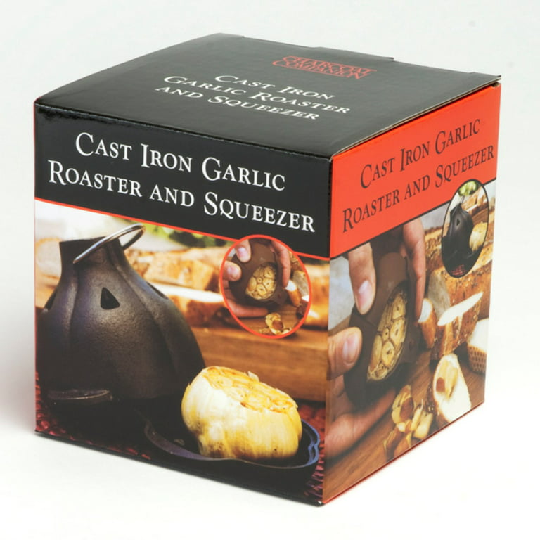 4 X 5-Inch Cast Iron Garlic Roaster & Squeezer Set