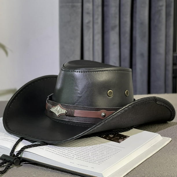 Leather brim hat on sale