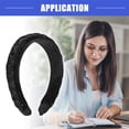 thumbnail image 2 of Vocoste 1 Pc Velvet Twist Braid Headband Fashion Hairband for Woman Non Slip Black, 2 of 7