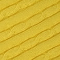 thumbnail image 5 of PiccoCasa Cotton Knitt Throw Blanket Decorative Cable Knitted Blanket for Couch, Chair, Yellow 60" x 78", 5 of 8