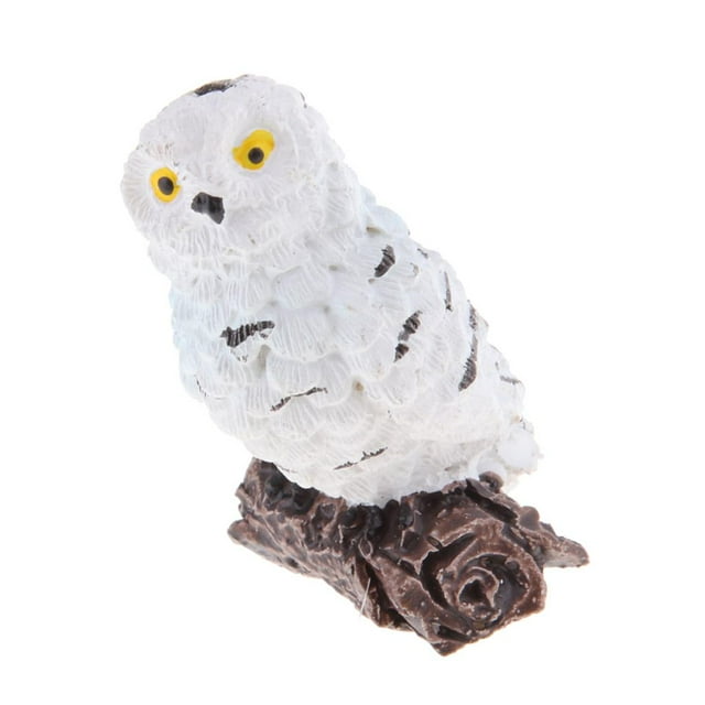 GROWTH TANK Décorations Décoratives Micro Paysage Mini Résine Hibou Ornements Jardin DIY Blanc Blanc B