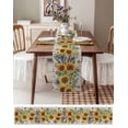 thumbnail image 3 of ERUNPONLY Sunflower Table Runner - 120 Inch Long Summer Botanical Lavender Farmhouse Cotton and Linen Blended Dress Scarves Farmhouse Table Runner for Kitchen Dining, Coffee Table, 13"x120", 3 of 8