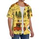 thumbnail image 2 of Balery Forest Guard Camisa Casual de Manga Corta con Botones para Hombre, Texturizada, Estilo Cubano, para Playa, Verano-Small, 2 of 5