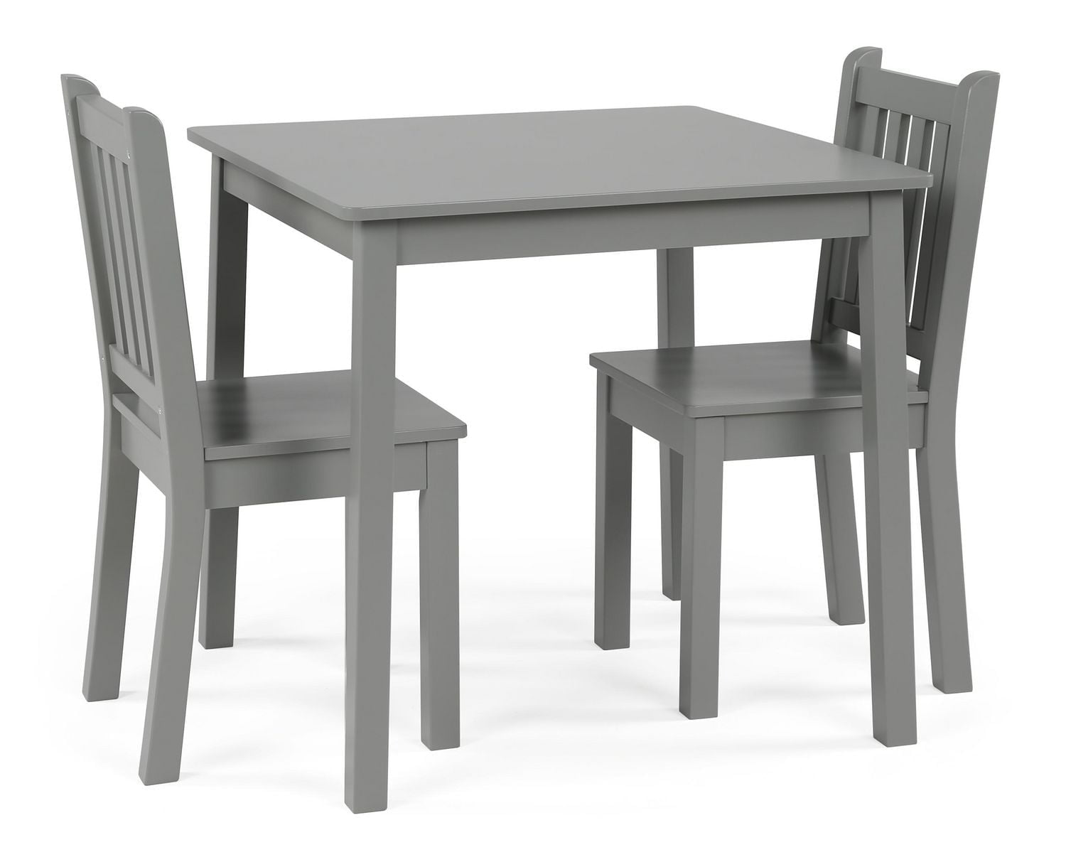 Humble Crew Kids Table and Chair Set (2 Chairs Included), Grey