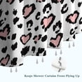 thumbnail image 6 of Pink and Black Of Leopard Print Shower Curtain 72"x72" ,Bathroom Decorative Shower Curtains Set with 12 Hooks,Modern Waterproof Washable Shower Curtain, 6 of 6