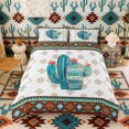 thumbnail image 2 of Erosebridal Tropical Cactus Queen Duvet Cover Set, Farmhouse Aztec Bedding, Reversible 3pcs, 1 Duvet Cover and 2 Pillowcases (No Comforter), 2 of 6