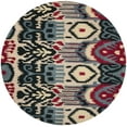 thumbnail image 2 of SAFAVIEH Ikat Collection IKT466A Handmade Beige/Blue Rug, 2 of 7