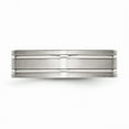 thumbnail image 2 of Primal Steel Stainless Steel Brushed and Polished Ridged 6.00mm Band, 2 of 8