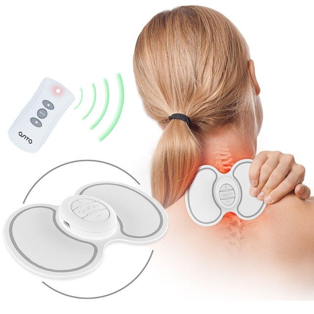 Estimulador muscular inalámbrico TENS OSITO, máquina de masaje EMS con control remoto (compatible con FSA y HSA), mini dispositivo recargable para aliviar el dolor, masajeador eléctrico inalámbrico de