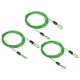 thumbnail image 1 of Unique Bargains Security Cable 2.5mm x 2m/6.5ft Coated Luggage Lock Wire Rope with Double Loop, Clear Green, 3 Pack, 1 of 5