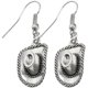 thumbnail image 1 of 1 Pair Dangle Cowboy Cowgirl Cap Earrings Stylish Mini Western Hat Earrings Ear Jewelry, 1 of 4