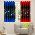 thumbnail image 5 of Erosebridal Geometric Honeycomb Curtains Blackout Neon Blue Red Black Stripes Curtains & Drapes for Living Room,Gradient Ombre Window Curtains Beehive Hexagon Window Treatments, 5 of 6