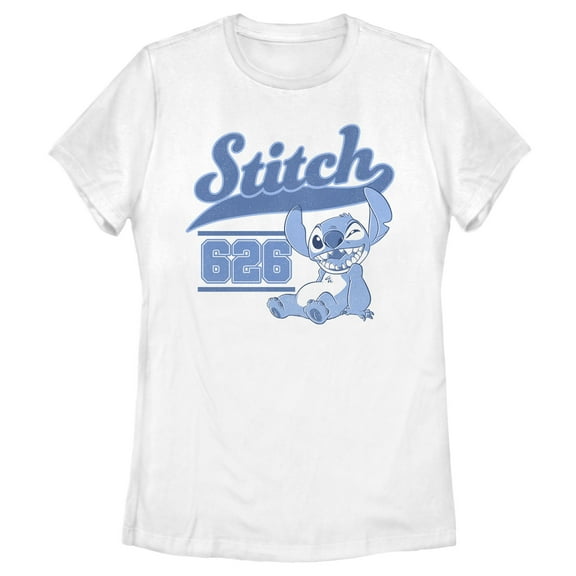 Women's Lilo & Stitch White Collegiate 626 Graphic Tee White Small