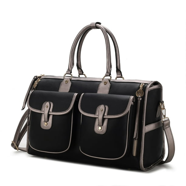 MKF Collection Genevieve Color Block Vegan Leather Women’s Duffle Bag