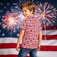 thumbnail image 5 of FINALGANG Boys 4th Of July Shirts Freedom American Flag Button Down Shirt Patriotic Independence Day Shirts For Boy Stripe Star Print Short Sleeve Shirt 3-4 Years, 5 of 6