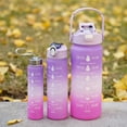 thumbnail image 3 of Water Bottle Plastic Gradient Color Matte Finish Style 4 for Home & Office Use BPA Free Food Grade Material Durable Construction Leak Proof Design Easy to Clean Dishwasher Safe Reusable, 3 of 8
