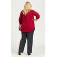 thumbnail image 3 of Avenue Women's Plus Size Cool Hand Tall Straight Trousers - Charcoal, 3 of 5