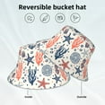 thumbnail image 2 of Yiaed Starfish Shell Print Reflective Stripe Bucket Hat Unisex Funny Outdoor Fisherman Cap Beach Sun Hat, 2 of 5