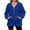 Blue, variant on Tops for Women Women's Solid Color Sweatshirt Women's Zip Up Hoodie Pullover Casual Long Sleeve Full Zip Jacket With Stand Collar For Daily Wear All Season Comfort