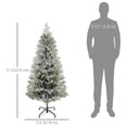 thumbnail image 3 of HOMCOM Sapin de Noël Artificiel Mince Floqué avec Extrémités de Branches Réalistes, 3 of 10