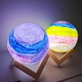 thumbnail image 5 of Pinte su propio kit de lámpara de luna, luz nocturna de luna 3D diy con soporte de madera, artes y manualidades creativas, 5 of 5
