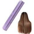 thumbnail image 4 of Hair Straightening Brush with Ceramic Smoothing Teeth, USB Rechargeable, 3 Heat Levels, Travel Size Purple, 4 of 4