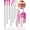 Pink Series, variant on NiHome 6PCS Anti Wrinkle Straws with Silicone Widen Flat Tip Straight & Bent Metal Straw, Fit for Stanley 20/30/40 oz Tumbler, Reusable Wrinkle Free Stainless Steel Straw, 2 Brushes & Bag (Macaron)
