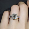 thumbnail image 6 of Princess Square Simulated Diamond Ring White Gold Alloy Womens Ring Size 5 6 7 8 9 10 With Sparkle For You Now, 6 of 7