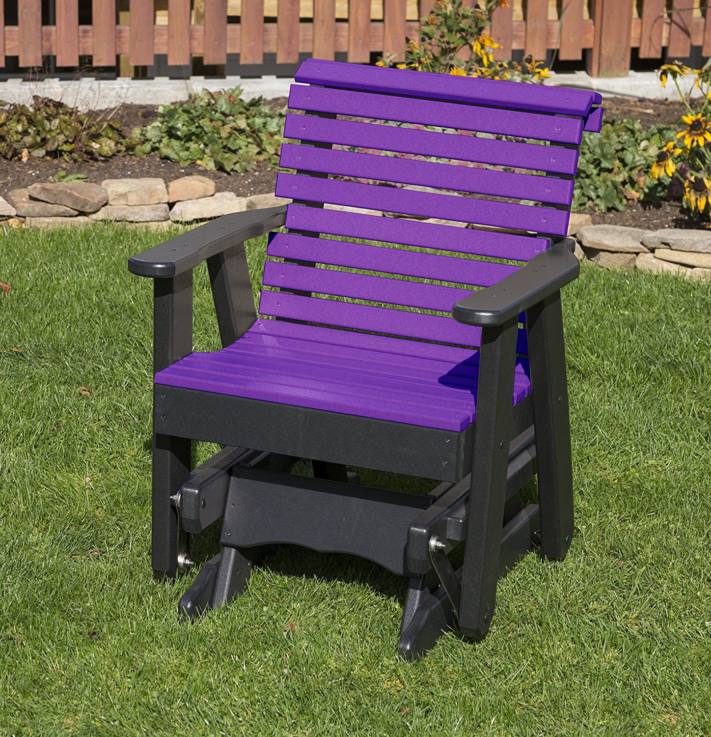 purple glider chair
