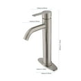 thumbnail image 2 of Historyli Go5H Bathroom Sink Faucet, Single Handle Bathroom Faucet With Pop Up Drain, Bathroom Faucet 1 Or 3 Hole, Stainless Steel - Brushed Bathroom Faucet, 2 of 9