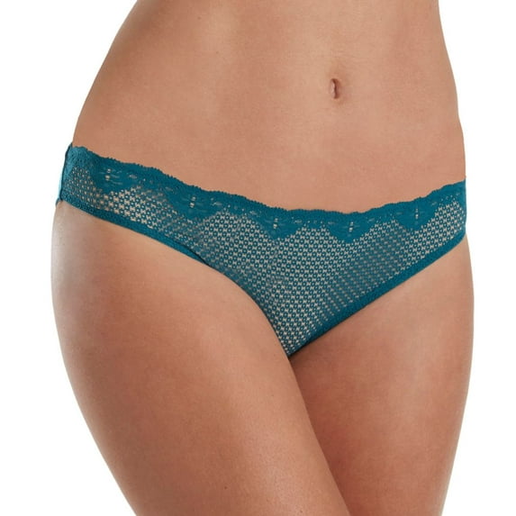 Women's Timpa 630473 Duet Lace Low Rise Bikini Panty (Emerald M)