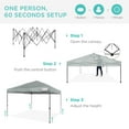 thumbnail image 4 of Best Choice Products 8x8ft Easy Setup Pop Up Canopy w/ 1-Button Setup, Wheeled Case, 4 Weight Bags - Silver, 4 of 10