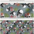 thumbnail image 2 of Soimoi Cotton Poplin Fabric Monstera Leaves,Floral & Horror Skull Halloween Print Fabric by Yard 56 Inch Wide, 2 of 7