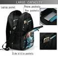 thumbnail image 4 of Balery Cute Koi Fish Serenity Mochila con carga USB para hombre y mujer - Mochila impermeable y antirrobo para laptop con puerto USB para viajes, trabajo, 4 of 7