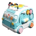 thumbnail image 1 of KLKCMS Musical Bus Gear Linkage Busy Learning Toy for Birthday Gifts Toddler Infant Blue, 1 of 9