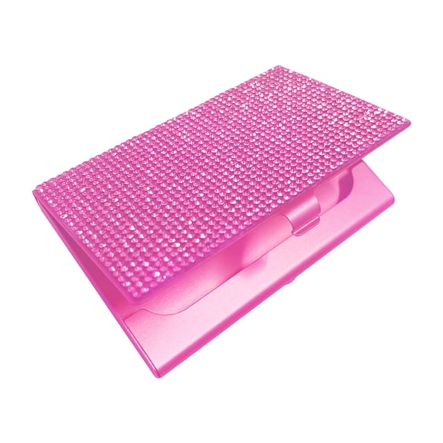 Aleoy Titular de Caso de tarjeta de crédito Protección Portable Conveniente Uso de uso Organizador de almacenamiento para tiendas Rosa