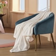 thumbnail image 2 of Manta Bedsure Twin XL, 168 x 229 cm, ligera, color crema, 2 of 7