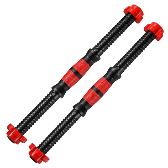 Yeacher Threaded Dumbbell Handle Bars with 4 Fastener Collars Adjustable Dumbbell Bars for Weight Lifting Home Gym Fitness Exercise