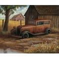 thumbnail image 2 of Wavra, Robert 23x20 Gold Ornate Wood Framed with Double Matting Museum Art Print Titled - The Old Ford, 2 of 4